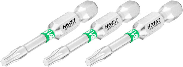 Hazet bit, massieve zeskant 6,3 (1/4 inch), binnen TORX® profiel, T15, aantal gereedschappen: 3, lange versie, sleutelmaat: T15, 2223NSLG-T15/3