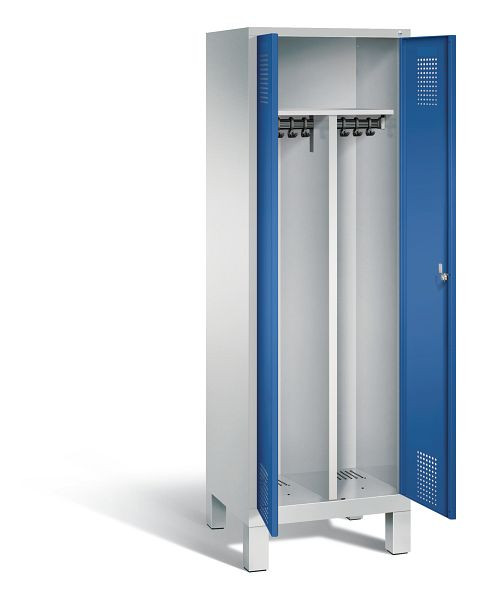 C+P zwart wit kastje Evolo, H1850xW610xD500mm, kleur: lichtgrijs / gentiaanblauw, 48012-20 S10157