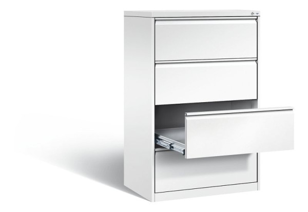 C+P archiefkast Acurado, H1357xB787xD590mm, kleur: verkeerswit, handgreep, 12934-322 S10049