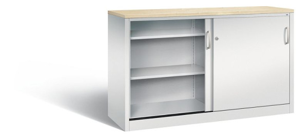 C+P dressoir met schuifdeuren Acurado, H1000xB1600xD500mm, kleur: lichtgrijs, beugelgreep, 2156-00 S10160