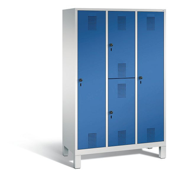 C+P cijferslot Evolo, H1850xB1200xD500mm, kleur: lichtgrijs / gentiaanblauw, 48610-32 S10030