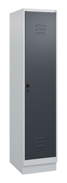 C+P luierkluis Classic PLUS met middenwand, bodem, 1800x400x500mm, 7035/7016, veiligheidsdraaigrendel, 0800207-12F S10008