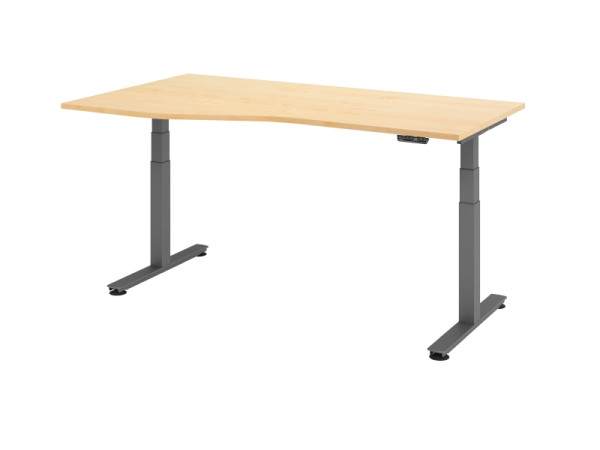 Hammerbacher zit-sta bureau elektrisch 180x100/80cm esdoorn, VXDSM18/3/G