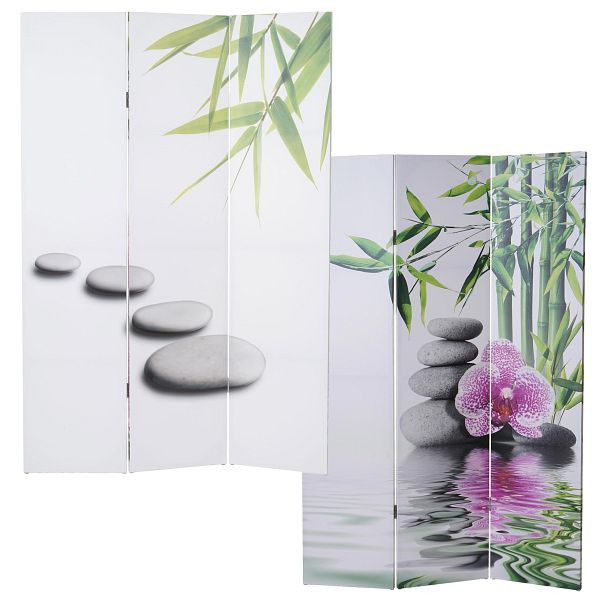 Mendler fotoscherm T234, scherm room divider scheidingswand Kho Samui, 180x120cm, 60142