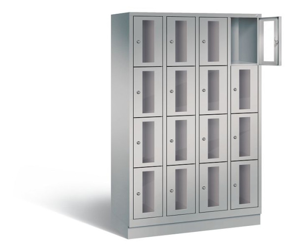 C+P lockerkast Classic, H1800xB1190xD500mm, kleur: wit aluminium, 8020A404 S10009