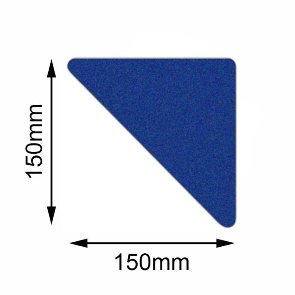 Mehlhose vloermarkering Safety blauwe driehoek 150x150mm, VE: 10 stuks, KSBD1V10