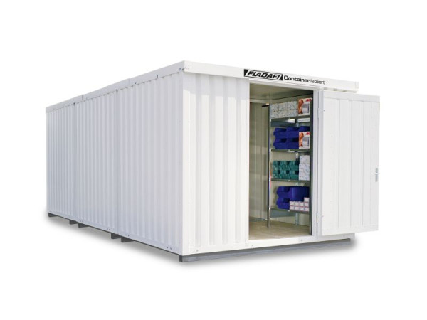 FLADAFI materiaalcontainercombinatie, model IC 1360, geïsoleerd, 3.050 x 6.520 x 2.500 mm