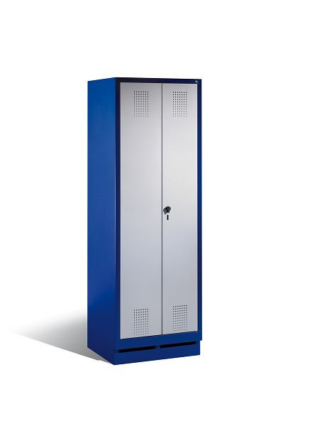 C+P zwart wit locker Evolo, H1800xW610xD500mm, kleur: gentiaanblauw/lichtgrijs, 48022-20 S10237