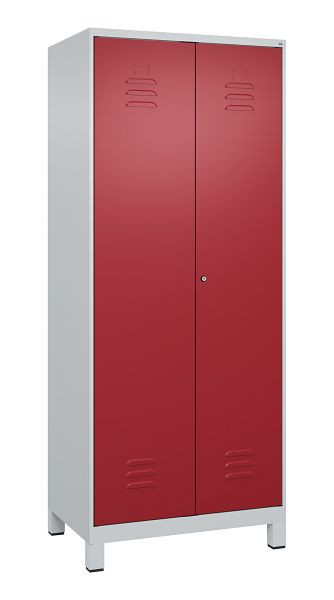C+P multifunctionele kast Classic PLUS, was-/combinatiekast, voeten, 2 vakken, 1950x800x500mm, 7035/3003, cilinderslot, 080610-22 S10016