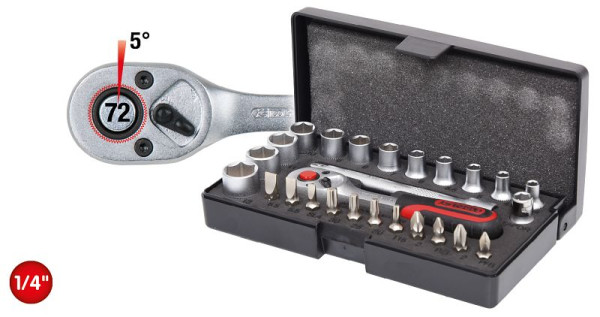 KS Tools 1/4" dopsleutelset, 26-delig, 917.0626