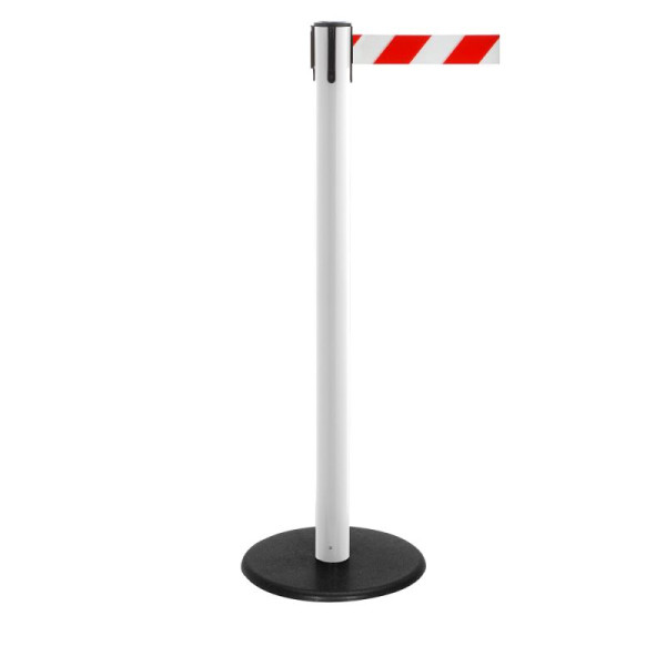 Stein HGS HGS personengeleidingssysteem -P-Line Famous-, wit, rood/wit diagonaal (gearceerd), met bandeindstuk (standaard), bandlengte: 4 m, 12821-1302