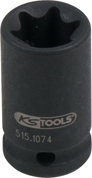 KS Tools 1/4" Torx E-stopcontact, kort, E12, 515.1074