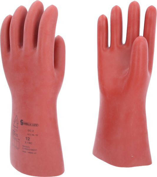 KS Tools Elektriciensbeschermhandschoen met mechanische bescherming, maat 12, klasse 2, rood, 117.0077