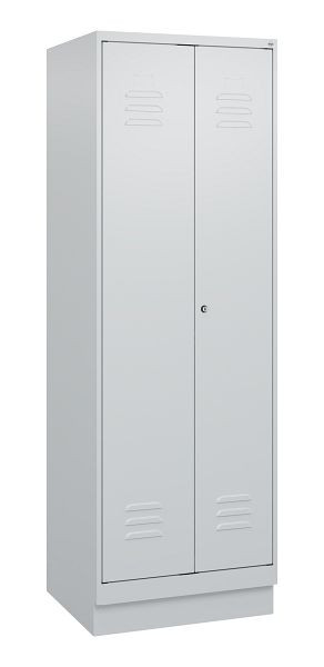 C+P luierkluis Classic PLUS SW, onderbouw, 2 vakken, 1800x600x500mm, 7035/7035, cilinderslot, 0800227-20 S10024