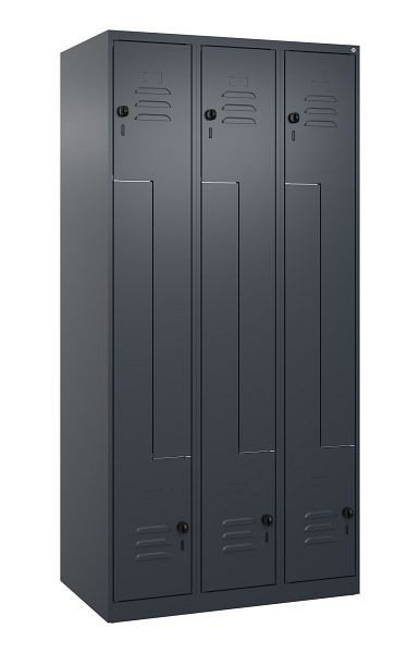 C+P Z-Spind Classic PLUS, 6 Abteile, 1850x900x500mm, 7016/7016, Drehriegel, 080003-306 S10006