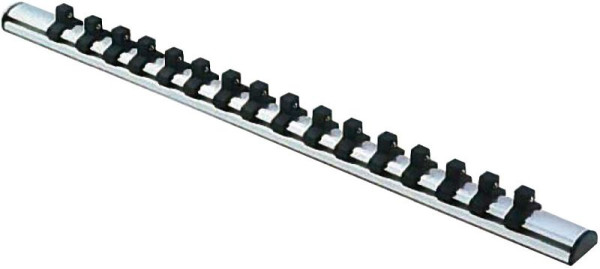 Projahn 1/4" socket rail, magnetisch, 14 clips lengte 300mm, 420001