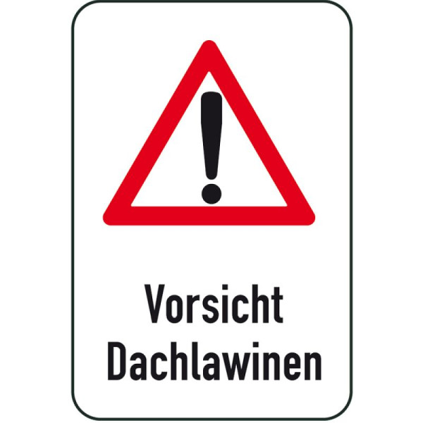 Stenen HGS winterbord/verkeersbord pas op voor daklawines, 400x600mm, 14703