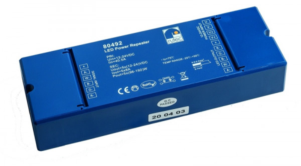rutec Projekt LED Power Repeater 480W / 12V 960W / 24V Power Repeater veelkleurig 5 - kanaals, PHZ492