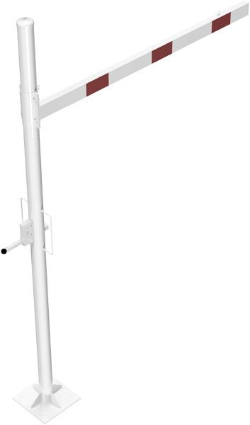 Schake hoogtebegrenzer, draaibaar en afsluitbaar, 2000 mm voor pluggen, dagmaatbreedte: 2000 mm wit/rood, 417_201ZBP