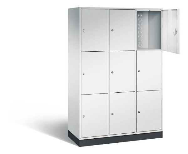 C+P XL lockerkast Intro, H1950xB1220xD490mm, kleur: lichtgrijs, 8370-302 S10021