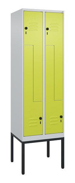 C+P Z-Spind Classic PLUS, Gestell, 4 Abteile, 2120x600x500mm, 7035/0024, Drehriegel, 0800337-204 S10010