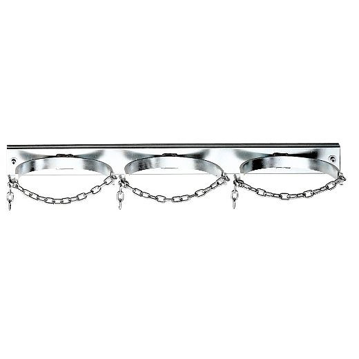 ELMAG gasfles wandhouder met kettingslot, voor 3 flessen Ø 140mm, geschikt voor 10 liter, 57195