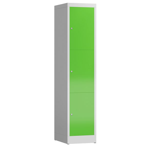 Lüllmann ClassiX lockerkast, 1 compartiment, 3 compartimenten, 1800 x 415 x 500 mm, lichtgrijs/geelgroen, X-523315