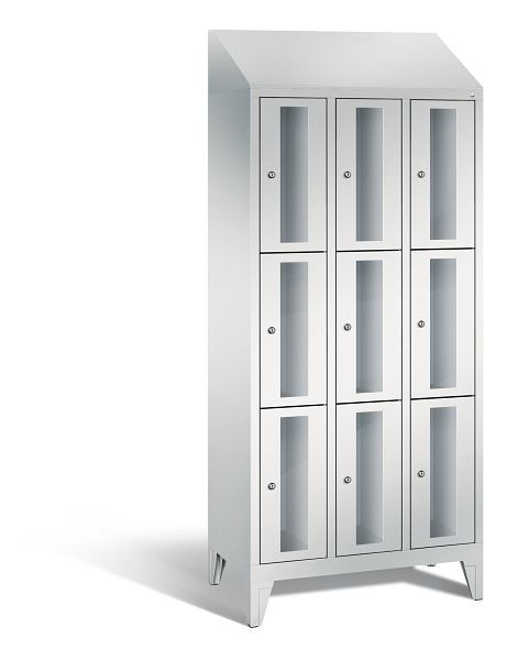 C+P lockerkast Classic, H1850xB900xD500mm, kleur: lichtgrijs, 8010A303 S10016