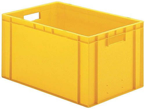 Bedrunka + Hirth transport stapelbakken, geel, afmetingen in mm (BxDxH): 400 x 600 x 270, 071000204