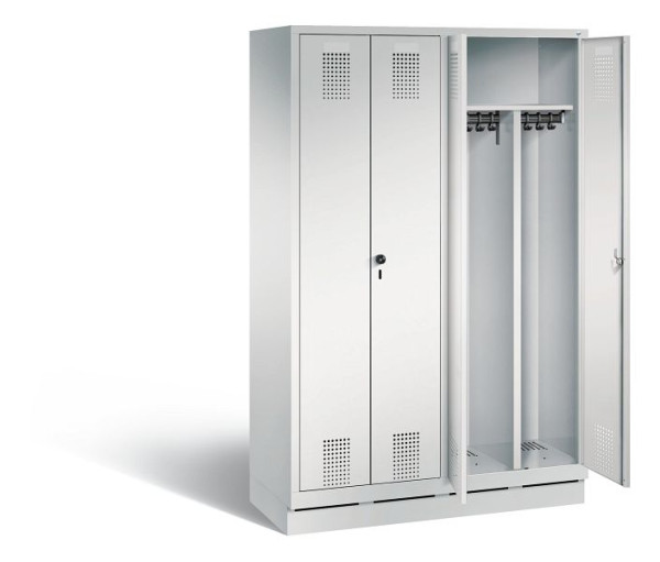 C+P zwart wit kastje Evolo, H1800xB1190xD500mm, kleur: lichtgrijs, 48022-40 S10004