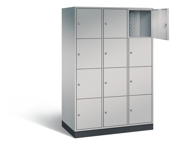 C+P XL lockerkast Intro, H1950xB1220xD590mm, kleur: wit aluminium, 8470-303 S10008