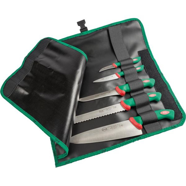 Sanelli Messerset, inkl. fünf Messer und Rolltasche, MS0666006