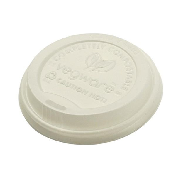 Vegware composteerbare deksels voor bekers voor warme dranken, verpakking van 1000, GH024