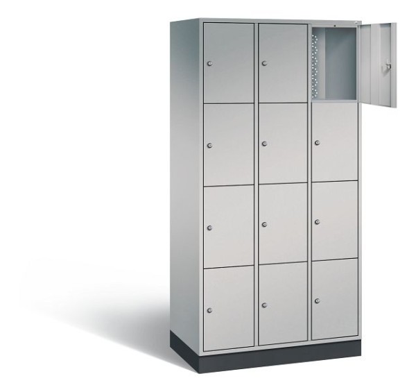 C+P lockerkast Intro, H1950xW920xD490mm, kleur: wit aluminium, 8470-301 S10031