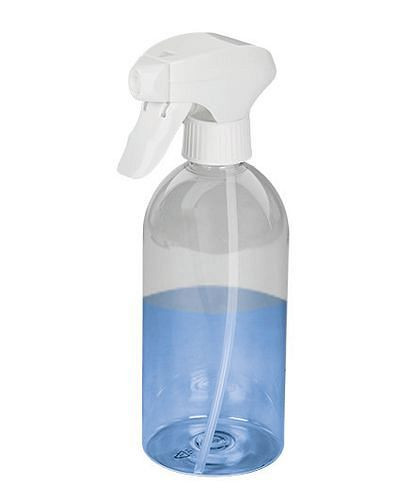 DENIOS PET-spuitflessen, met verstelbare sproeikop (PP), rond, 500 ml, VE: 10 stuks, 281-920