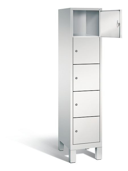 C+P lockerkast Evolo, H1850xB420xD500mm, kleur: lichtgrijs, 48010-125 S10000