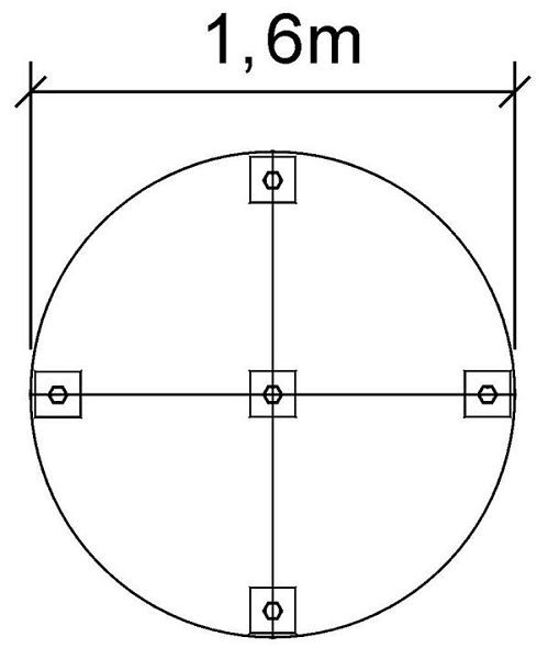 Hammerbacher Vergadertafelsysteem K-Serie Set K7, ø 160 cm, 4x VKP91, 5x VSTFK, esdoorn, VSETK7/3/C
