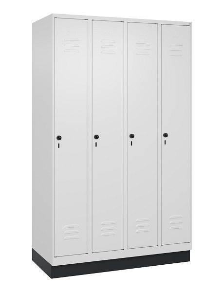 C+P luierkluis Classic PLUS met middenwand, bodem, 4 vakken, 1950x1200x500mm, 9016/9016, veiligheidsdraaigrendel, 080020-40F S10014