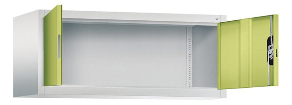 C+P bovenkast Acurado, H500xB1200xD500mm, kleur: lichtgrijs / virid green, verzonken handgreep, 9484-000 S10174