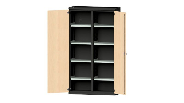 ANKE werkbanken, zware kast, model 201 VH, 1085 x 400 x 1950 mm, RAL 7016/beuken decor, 620.017