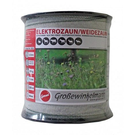 Growi CraftLine breedband, 40 mm, 4N+9N 200 m groen/wit, 10050300