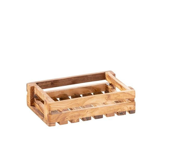 APS Tafelcaddy -OLIVE-, 22 x 15 cm, hoogte: 6 cm, olijfhout, uniek in kleur en nerf, 01016