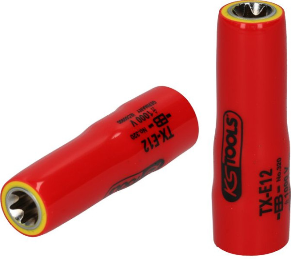 KS Tools Torx E-dopsleutel 3/8" met beschermende isolatie, E4, lang, 117.2363