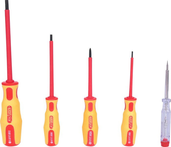 KS Tools ERGOTORQUE VDE schroevendraaierset, PH+gleuf, 5-delig, 117.0540