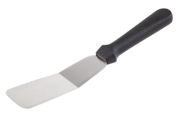 APS spatel, 15 x 6 cm, flexibel roestvrijstalen mes, antislip polypropyleen handvat, zwart, 88933