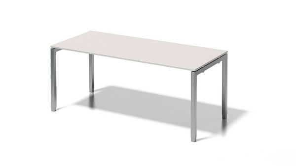 Bisley Cito bureau, 650-850 mm in hoogte verstelbaar U-frame, H 19 x B 1800 x D 800 mm, grijswit/zilver, DUH1808GW355