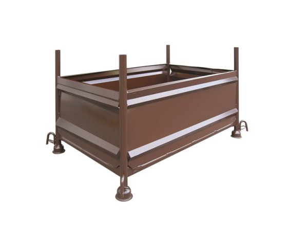 Schake stapelbare massieve wandcontainer vulmaat: 1,43 mx 0,87 mx 0,50 m, gelakt, 50321-0