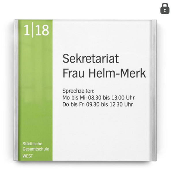 Stenen HGS deurbord -Lite Secure-, 149 x 57 mm, lt2009
