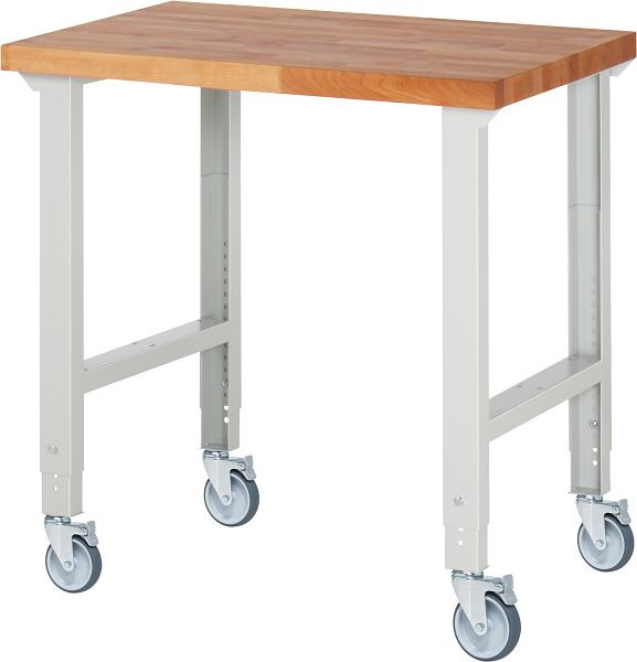 RAU verrijdbare werkbank (in hoogte verstelbaar) 7000-1, 1000x700x950-1000mm, 4 zwenkwielen, 05-7000-1-107B4H4.12