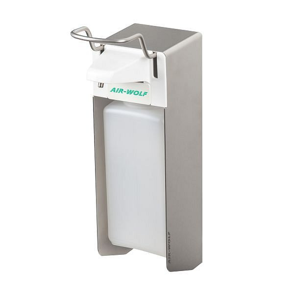 Air Wolf desinfectiemiddel- en zeepdispenser, Omicron II-serie, H x B x D: 330 x 95 x 168 mm, geborsteld roestvrij staal, 35-454